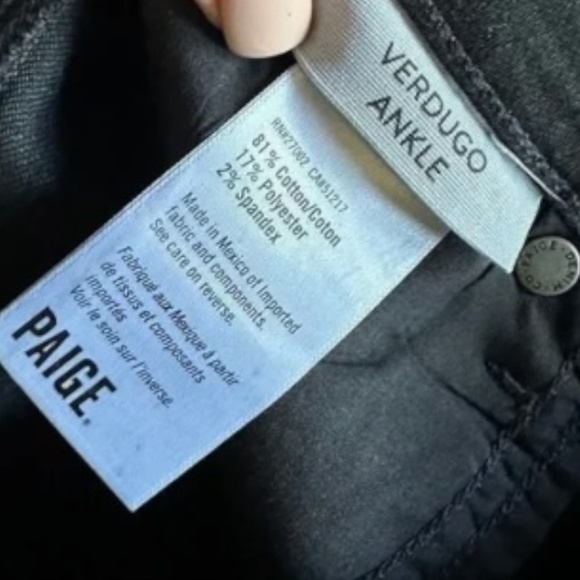 PAIGE Verdugo Ankle Jeans – Sterling Dark Coated – Size 25 - Picture 5 of 10